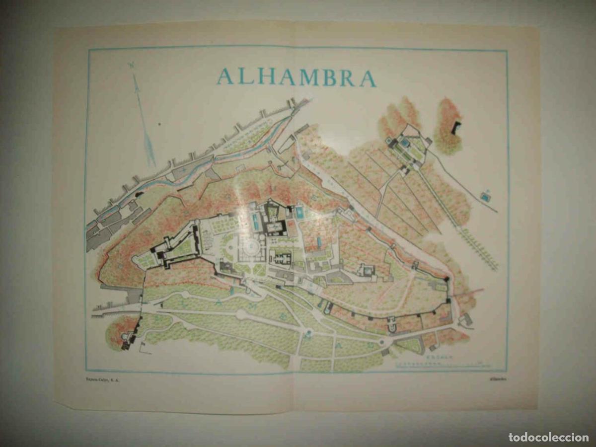 Postcards: LAMINA ESPASA 33782: Plano de la Alhambra - Varios