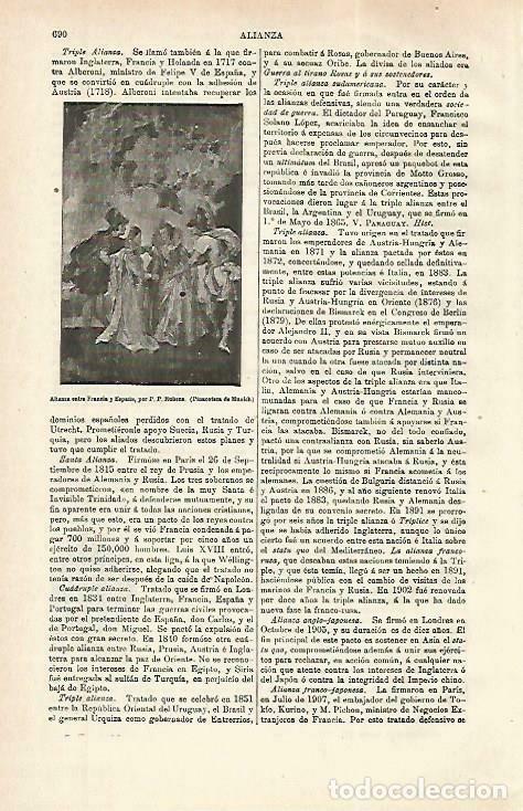 Postales: LAMINA ESPASA 33767: Alianza entre Francia y Espa&ntilde;a, por Rubens - Varios