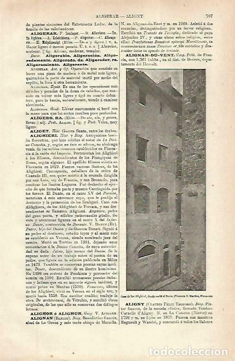 Cartoline: LAMINA ESPASA 33796: Casa de los Alighieri en Florencia - Varios