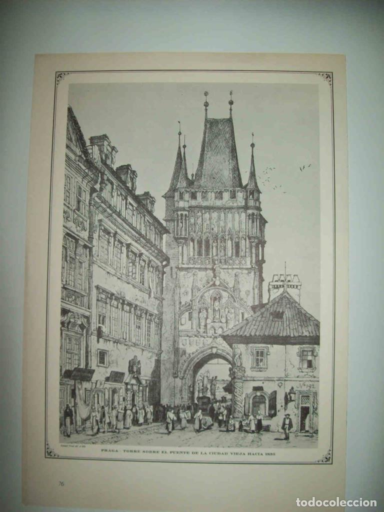 Postkarten: LAMINA 15006: Praga. Torre sobre el puente de la ciudad vieja hacia 1835 - Rolf Muller