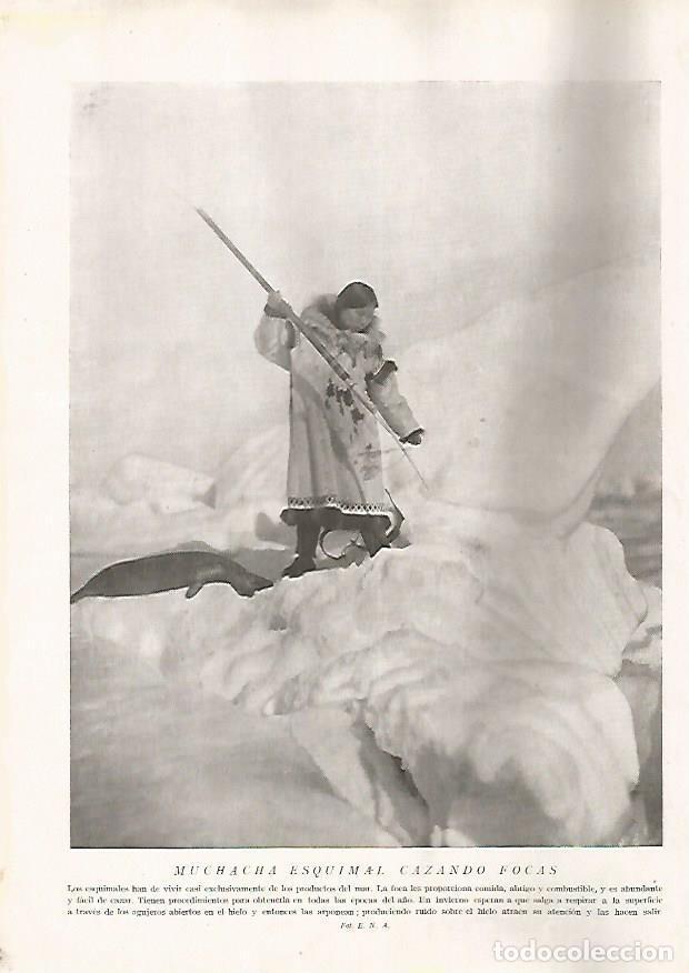 Postkarten: LAMINA 15546: Mujer esquimal cazando focas - Director: Pedro Bosch Gimpera