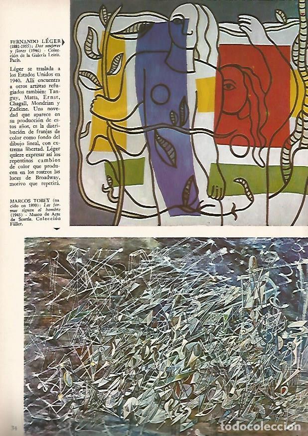 Postkarten: LAMINA 15922: Dos mujeres y flores, por Leger y Las formas siguen al hombre, por Tobey - Varios