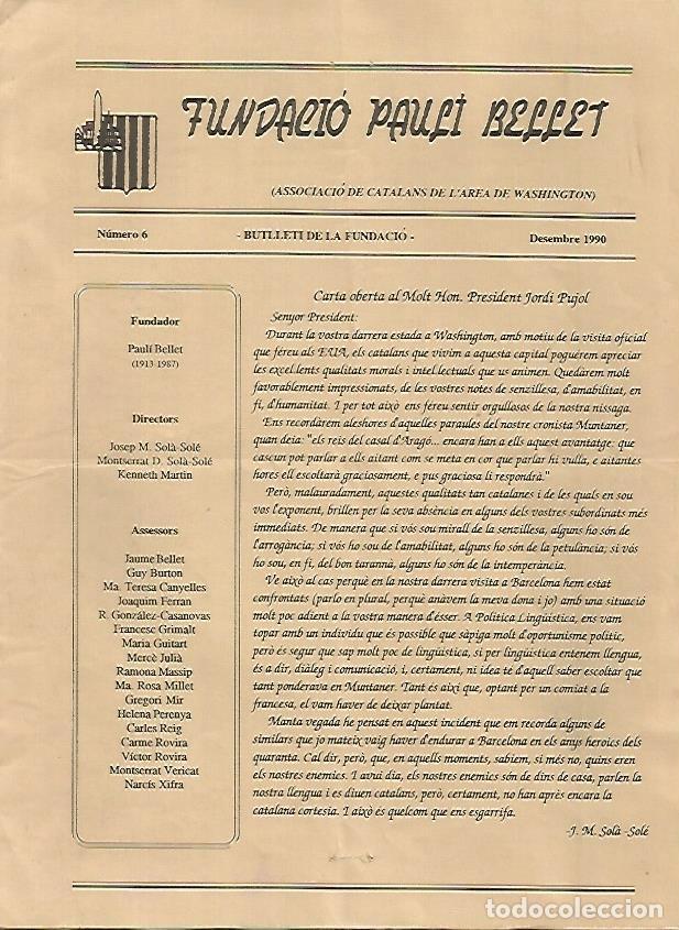 Postkarten: LAMINA 16097: Boletin de la Fundacio Pauli Bellet. Washington. Numero 6. Diciembre - Varios