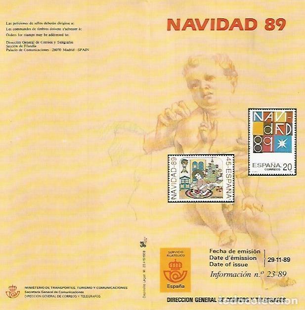 Postales: DIPTICO 16438: Navidad 89 - Varios