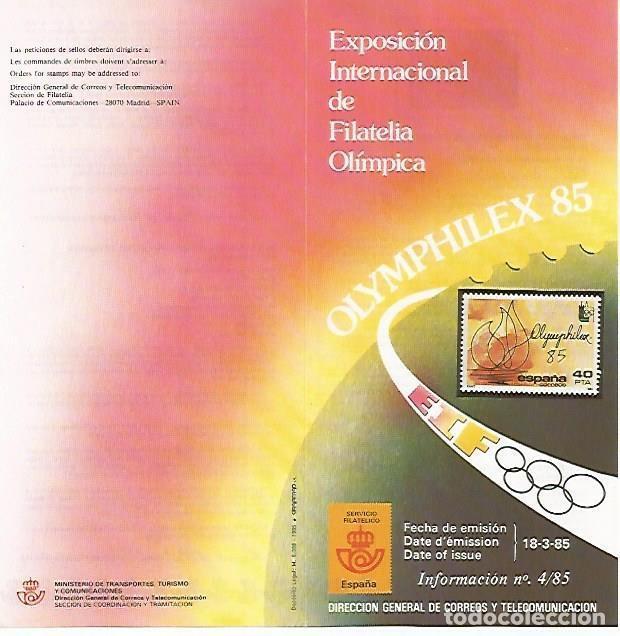 Postales: DIPTICO 16430: Exposicion Internacional de Filatelia Olimpica - Varios