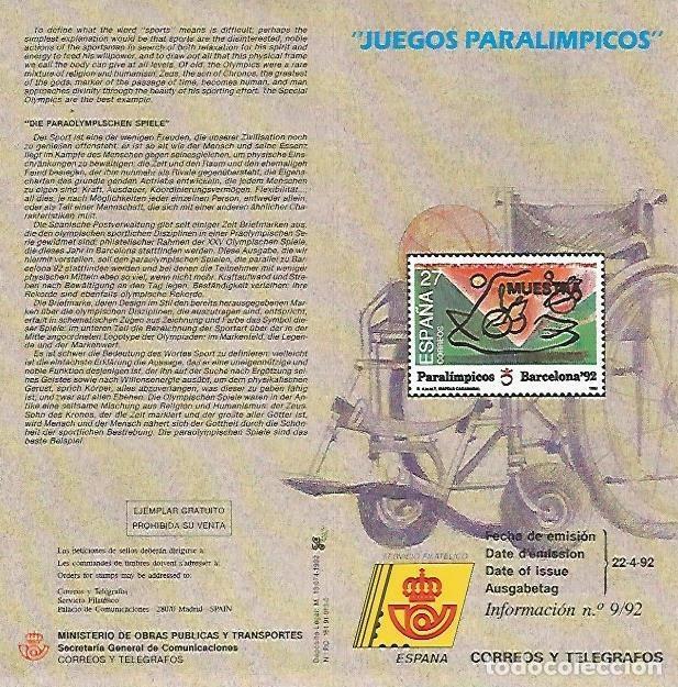 Cartoline: DIPTICO 16404: Juegos Paralimpicos - Varios