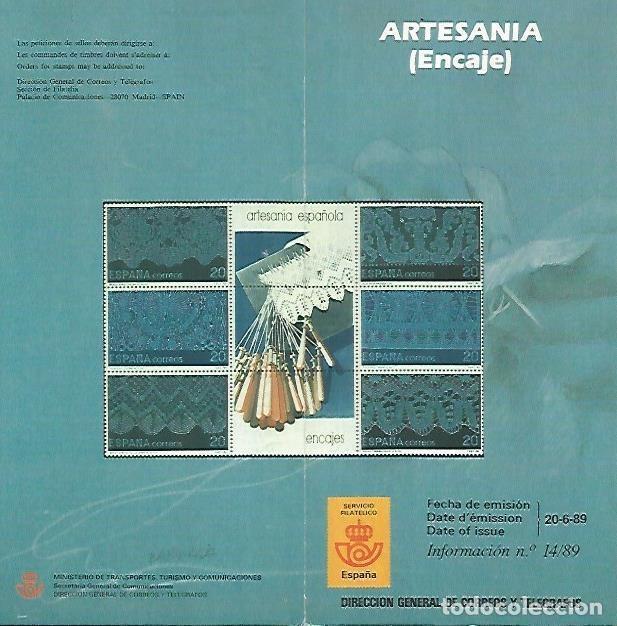 Postais: DIPTICO 16443: Artesania. Encaje - Varios