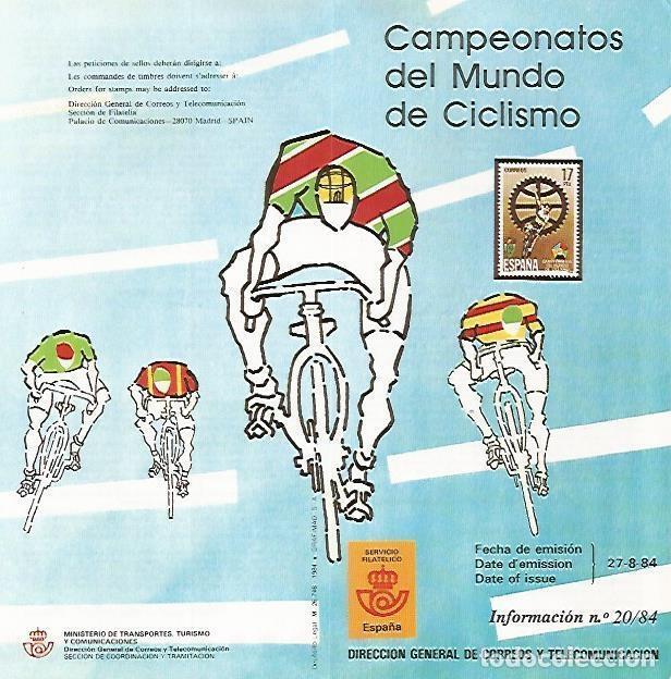 Postais: DIPTICO 16455: Campeonatos del Mundo de Ciclismo - Varios