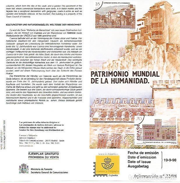 Postais: DIPTICO 16491: Patrimonio Mundial de la Humanidad - Varios