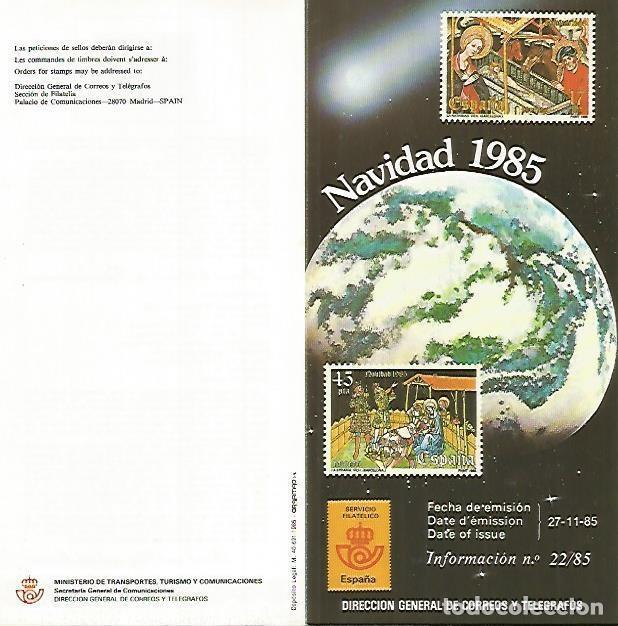 Postais: DIPTICO 16413: Navidad 1985 - Varios