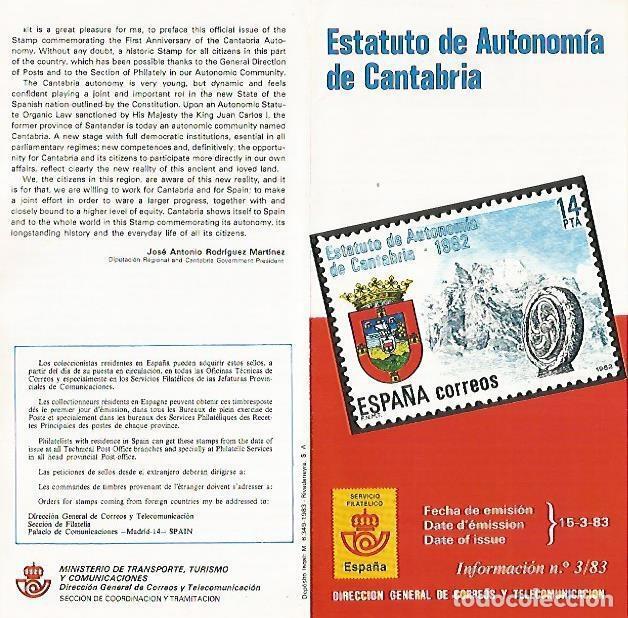 Postais: DIPTICO 16307: Estatuto de Autonomia de Cantabria - Varios