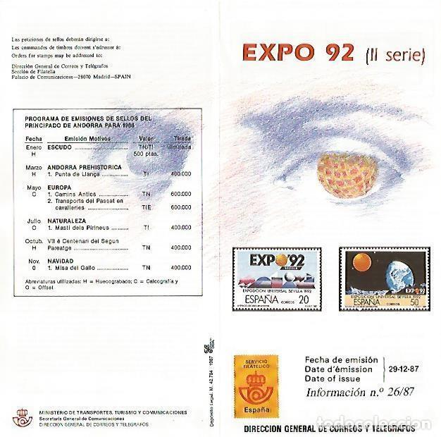 Postais: DIPTICO 16312: Expo 92. II Serie - Varios