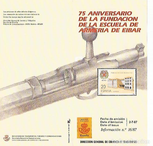 Postkarten: DIPTICO 16322: 75 Aniversario de la Fundacion de la Escuela de Armeria de Eibar - Varios