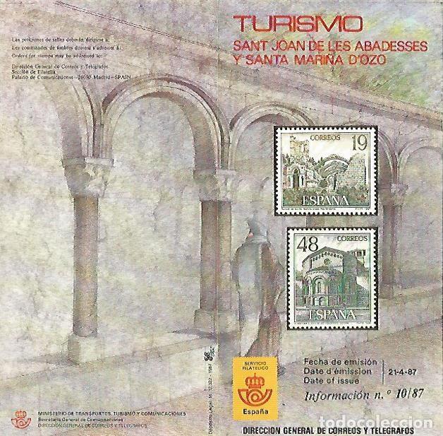 Postais: DIPTICO 16328: Turismo. Sant Joan de les Abadesses y Santa Mari&ntilde;a d'Ozo - Varios