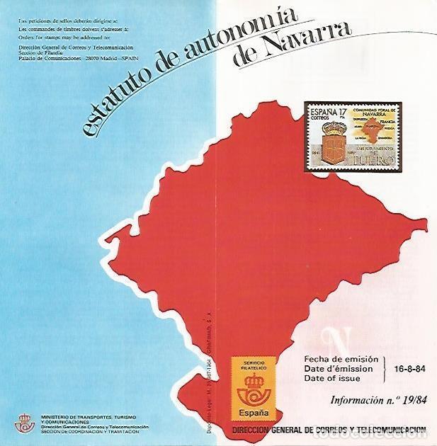 Postais: DIPTICO 16454: Estatuto de Autonomia de Navarra - Varios