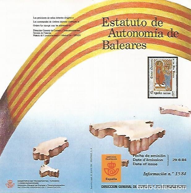 Postais: DIPTICO 16459: Estatuto de Autonomia de Baleares - Varios