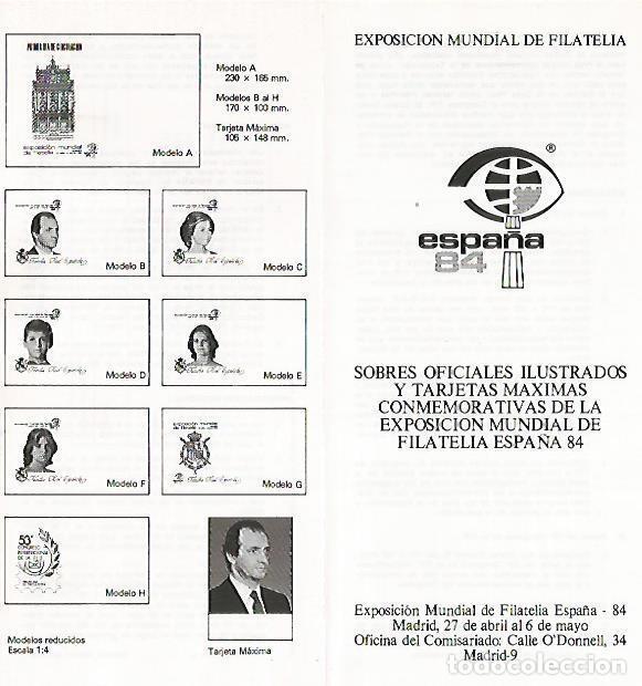 Postais: DIPTICO 16294: Exposicion mundial de Filatelia. Espa&ntilde;a 84 - Varios