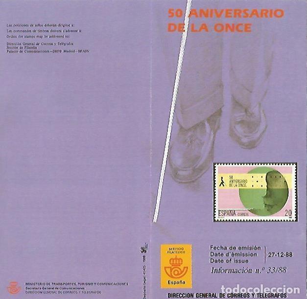 Postais: DIPTICO 16373: 50 Aniversario de la ONCE - Varios