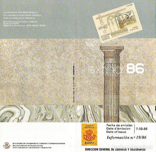Cartes Postales: DIPTICO 16340: Exfina 1986 - Varios
