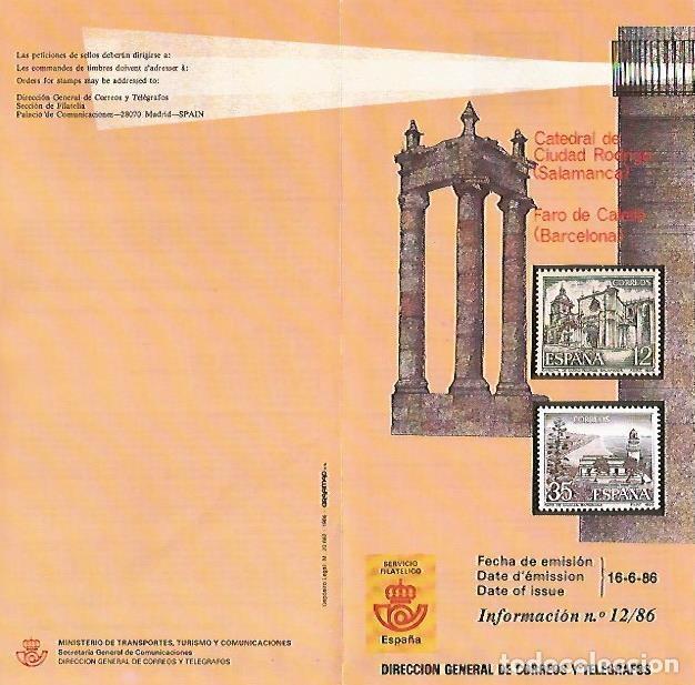 Cartes Postales: DIPTICO 16355: Catedral de Ciudad Rofrigo y Faro de Calella - Varios