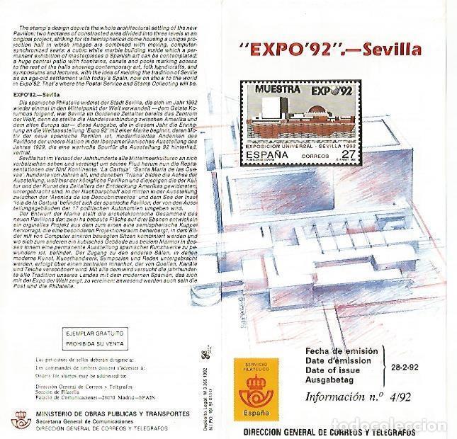 Cartes Postales: DIPTICO 16367: Expo 92. Sevilla - Varios