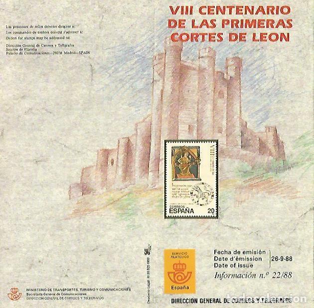 Postais: DIPTICO 16382: VIII Centenario de las primeras Cortes de Leon - Varios