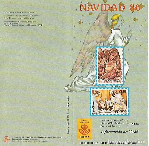 Postais: DIPTICO 16342: Navidad 86 - Varios
