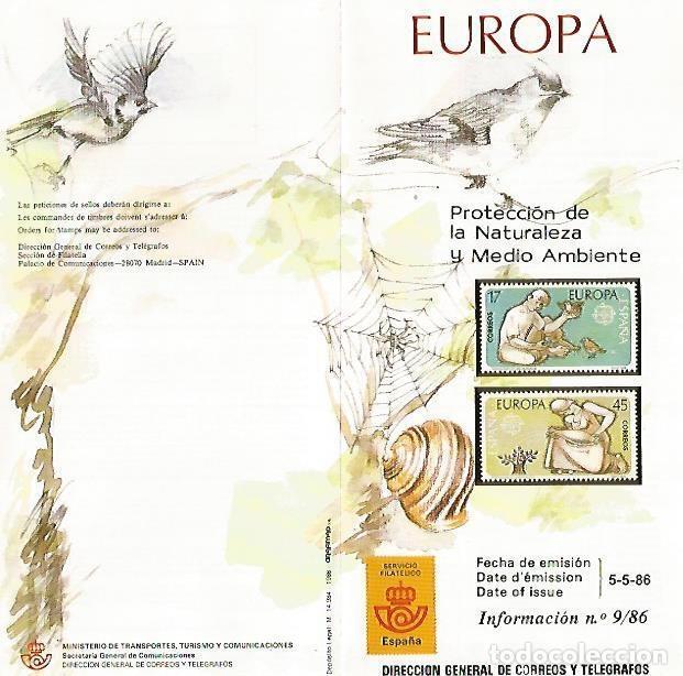 Postkarten: DIPTICO 16352: Europa. Proteccion de la naturaleza y medio ambiente - Varios