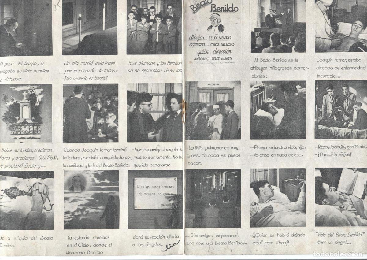 Postales: Vida y Luz: Estampa religiosa numerada 35: Vida de Beato Benildo con dibujos de Felix Ventas - Vario