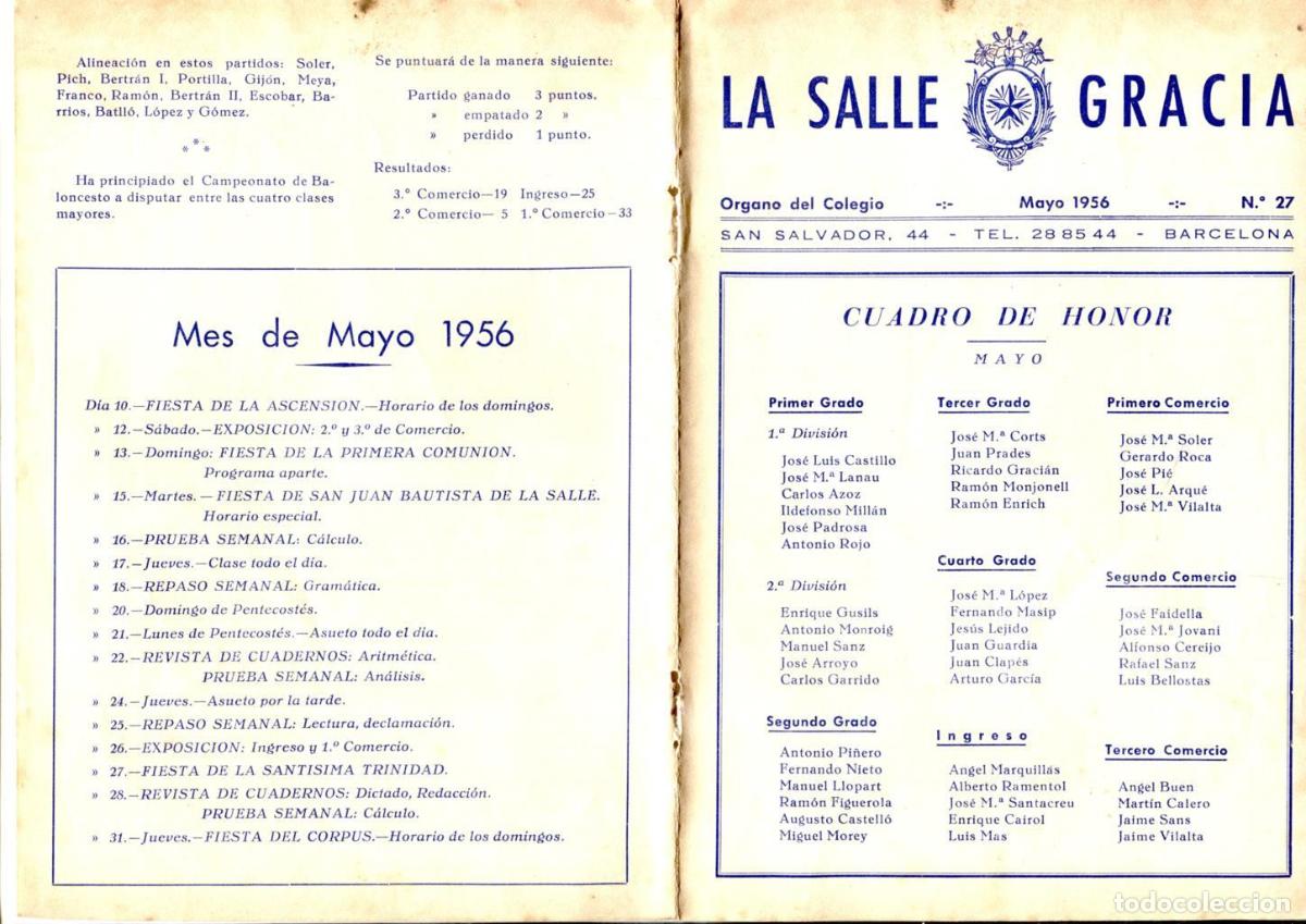 Postkarten: La Salle Gracia numero 27 Mayo 1956 - Varios