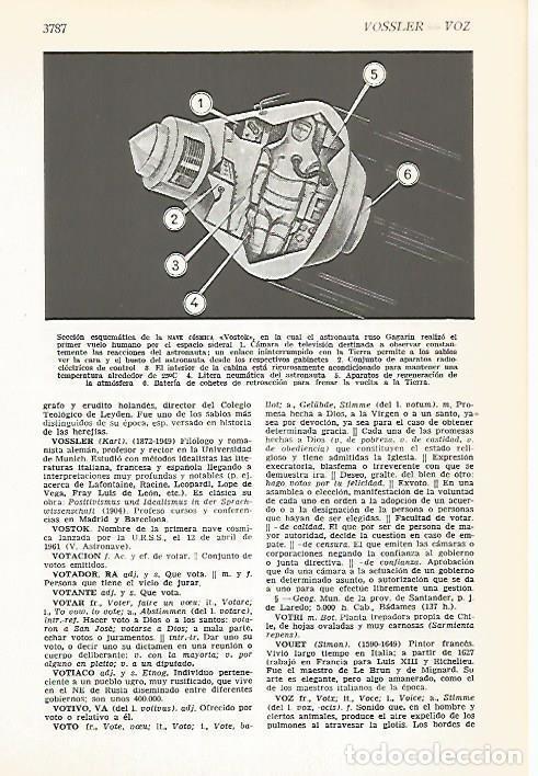 Postkarten: LAMINA VOX 16790: Seccion de la nave Vostok - Varios