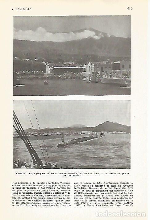 Postais: LAMINA VOX 16639: Playa de Santa Cruz de Tenerife y puerto de Las Palmas - Varios