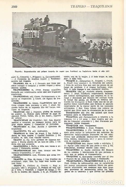 Postales: LAMINA VOX 16725: Reproduccion del primer tranvia de Inglaterra de 1877 - Varios