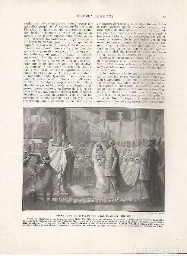 Postkarten: LAMINA 18123: Boda de Ataulpo con Gala Placidia - Manuel Rodriguez Codola y Miguel S. Oliver