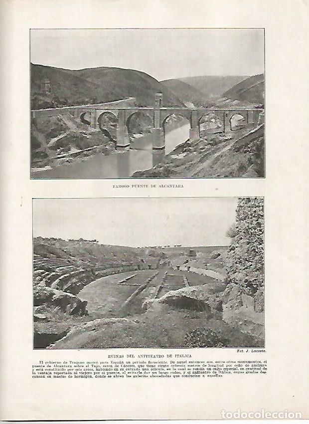 Postcards: LAMINA 18108: Puente de Alcantara y Anfiteatro de Italica - Manuel Rodriguez Codola y Miguel S. Oliv