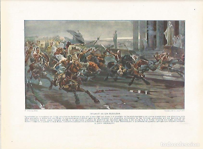 Postcards: LAMINA 18121: Invasion de los barbaros - Manuel Rodriguez Codola y Miguel S. Oliver