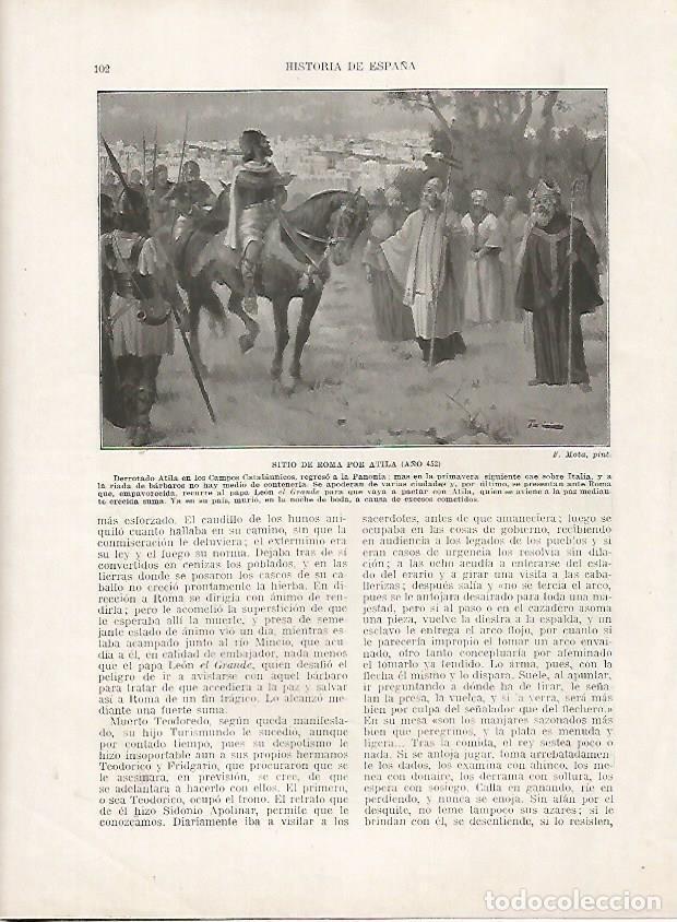 Postcards: LAMINA 18126: Sitio de Roma por Atila - Manuel Rodriguez Codola y Miguel S. Oliver