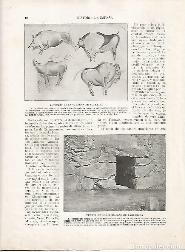 Postcards: LAMINA 18072: Pinturas de Altamira y muralla de Tarragona - Manuel Rodriguez Codola y Miguel S. Oliv