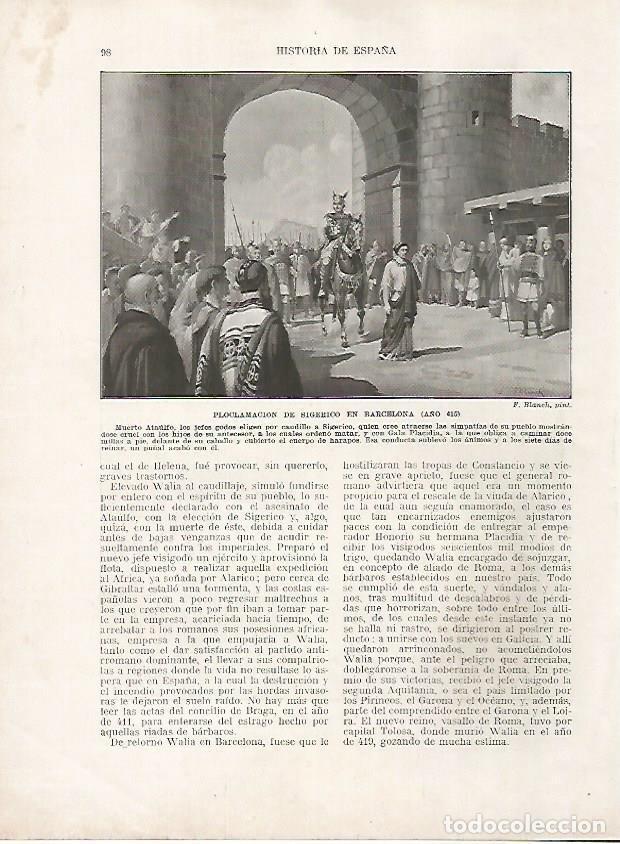 Postcards: LAMINA 18124: Proclamacion de Sigerico en Barcelona en 415 - Manuel Rodriguez Codola y Miguel S. Oli