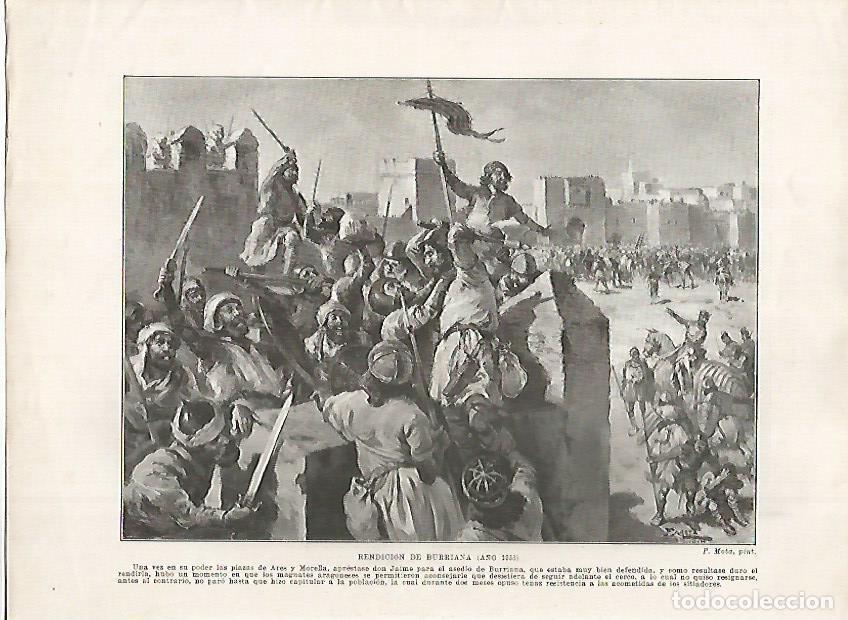 Cartoline: LAMINA 18227: Rendicion de Burriana en el 1233 - Manuel Rodriguez Codola y Miguel S. Oliver