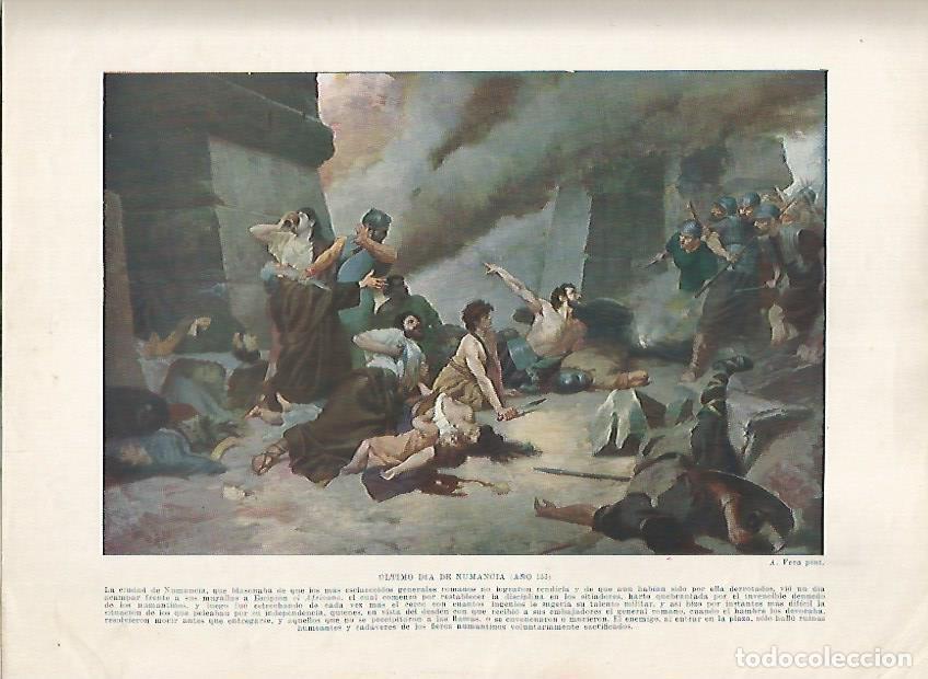 Cartoline: LAMINA 18094: Ultimos dias de Numancia - Manuel Rodriguez Codola y Miguel S. Oliver