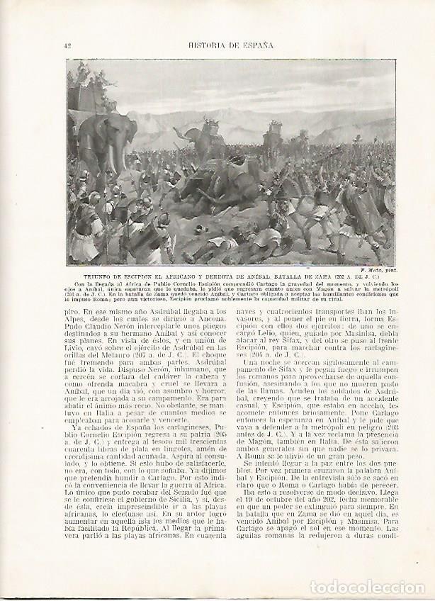 Cartoline: LAMINA 18088: Triunfo de Escipion el Africano contra Anibal - Manuel Rodriguez Codola y Miguel S. Ol