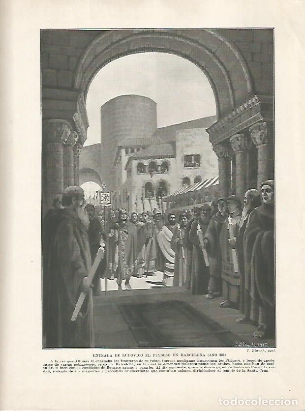 Postkarten: LAMINA 18164: Entrada de Ludovico el Piadoso en Barcelona en el 801 - Manuel Rodriguez Codola y Migu