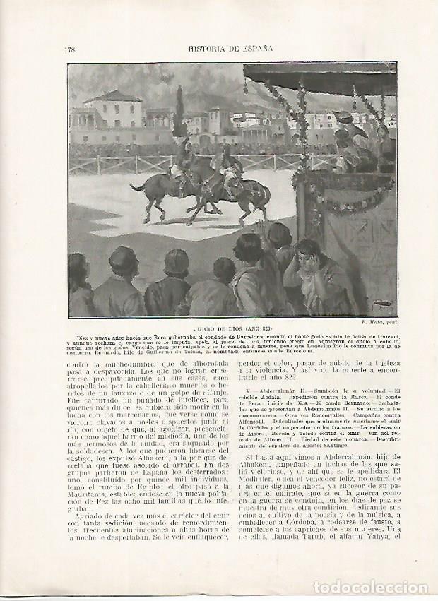 Postales: LAMINA 18168: Juicio de Dios en el 820 - Manuel Rodriguez Codola y Miguel S. Oliver