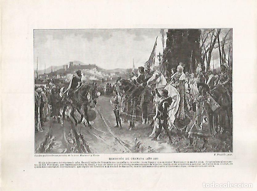 Postais: LAMINA 17910: Rendicion de Granada, 1492 - Manuel Rodriguez Codola y Miguel S. Oliver