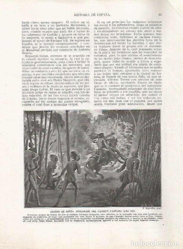 Postais: LAMINA 17924: Alonso de Ojeda y el cacique Caonabo, 1495 - Manuel Rodriguez Codola y Miguel S. Olive