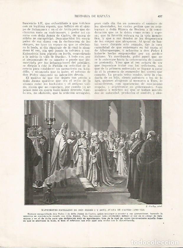 Postkarten: LAMINA 17856: Matrimonio de Pedro I y Juana de Castro, 1354 - Manuel Rodriguez Codola y Miguel S. Ol