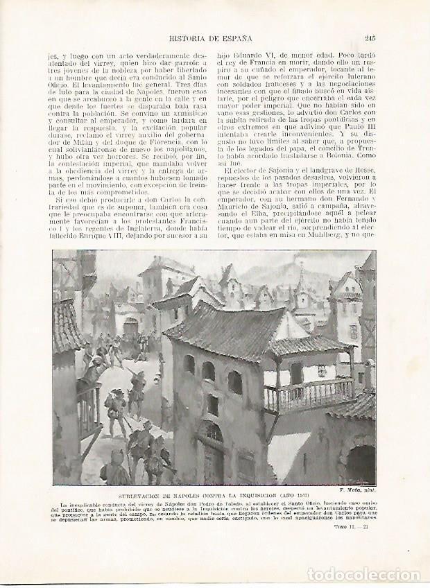 Postales: LAMINA 18034: Sublevacion en Napoles en el a&ntilde;o 1547 - Manuel Rodriguez Codola y Miguel S. Oliver