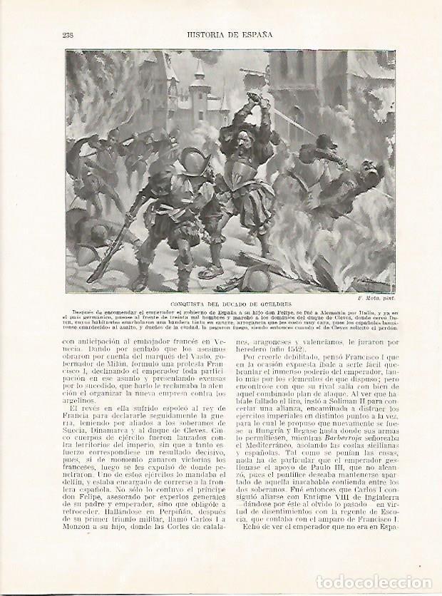 Postales: LAMINA 18029: Conquista del Ducado de Gueldres - Manuel Rodriguez Codola y Miguel S. Oliver