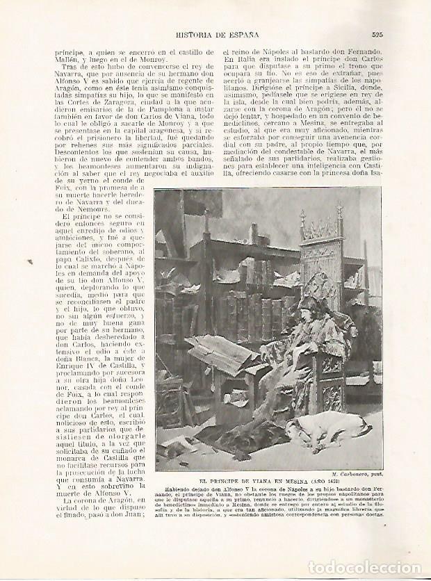 Postales: LAMINA 17882: EL Principe de Viana en Mesina, 1458 - Manuel Rodriguez Codola y Miguel S. Oliver